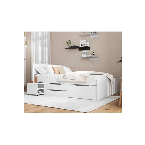 4010340221719 - Bett mit Stauraum Efetivo inkl Nachtkommode und Lattenrost 140x200 cm 4010340221719 - Bett mit Stauraum Efetivo inkl Nachtkommode und Lattenrost 140x200 cm