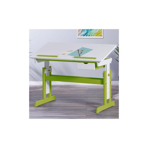 4010340983563 - myToys COLLECTION Kinderschreibtisch PIJII höhenverstellbar weiß grün von Inter Link grün weiß 4010340983563 - myToys COLLECTION Kinderschreibtisch PIJII höhenverstellbar weiß grün von Inter Link grün weiß