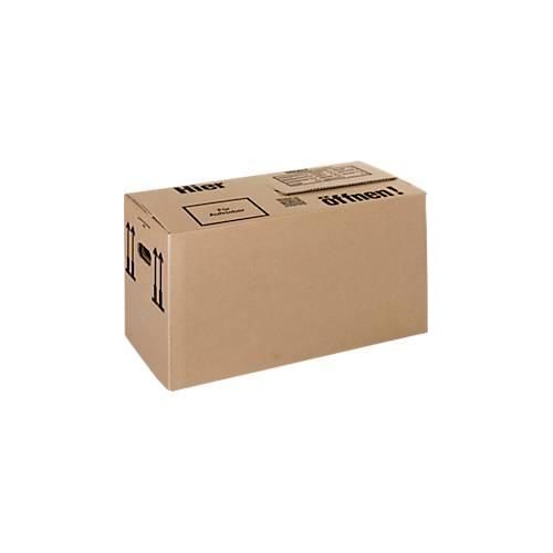 4055453006624 - Umzugskarton 1-wellig bis 30 kg Beschriftungsfeld verstärkte Handgriffe L 594 x B 286 x H 295 mm braun 4055453006624 - Umzugskarton 1-wellig bis 30 kg Beschriftungsfeld verstärkte Handgriffe L 594 x B 286 x H 295 mm braun