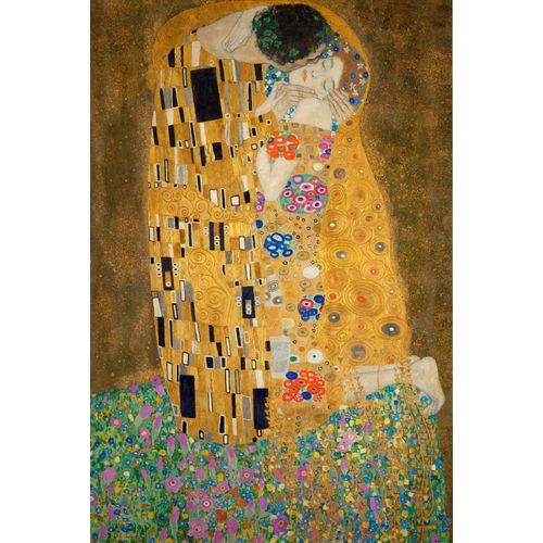 8714597574401 - Holzbild REINDERS Deco Panel 60x90 Gustav Klimt - the kiss Bilder Gr B H T 60 cm x 90 cm x 2 cm Hochformat goldfarben (gold) Holzbilder Bilder