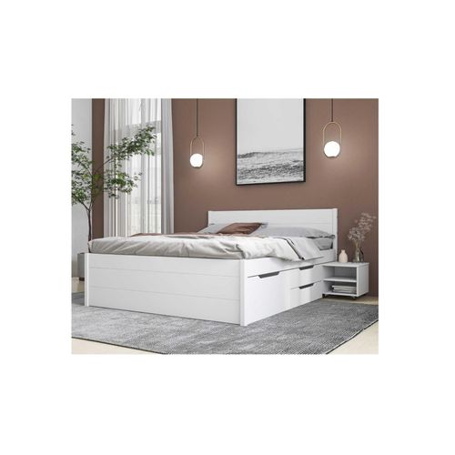 4010340221733 - Bett mit Stauraum Efetivo inkl Nachtkommode und Lattenrost 160x200 cm 4010340221733 - Bett mit Stauraum Efetivo inkl Nachtkommode und Lattenrost 160x200 cm