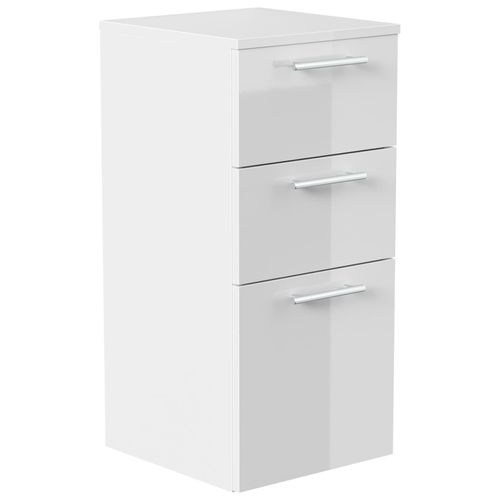 4251982674635 - Midischrank 75 cm weiss hochglanz