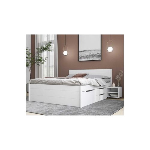4010340221757 - Bett mit Stauraum Efetivo inkl Nachtkommode und Lattenrost 180x200 cm 4010340221757 - Bett mit Stauraum Efetivo inkl Nachtkommode und Lattenrost 180x200 cm