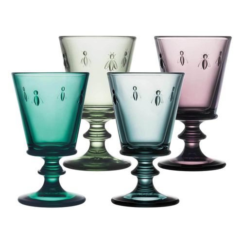 3232870276736 - Bee wine glasses different colors - Set of 4 3232870276736 - Bee wine glasses different colors - Set of 4