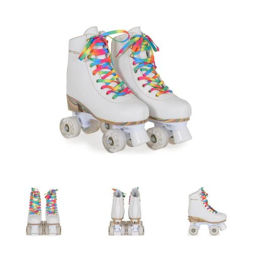 3800146228811 - Byox Rollschuhe Donna weiß PU-Rollen mit Glitzer ABEC-5 Lager versch Größen Gr XS (27 - 30) 3800146228811 - Byox Rollschuhe Donna weiß PU-Rollen mit Glitzer ABEC-5 Lager versch Größen Gr XS (27 - 30)