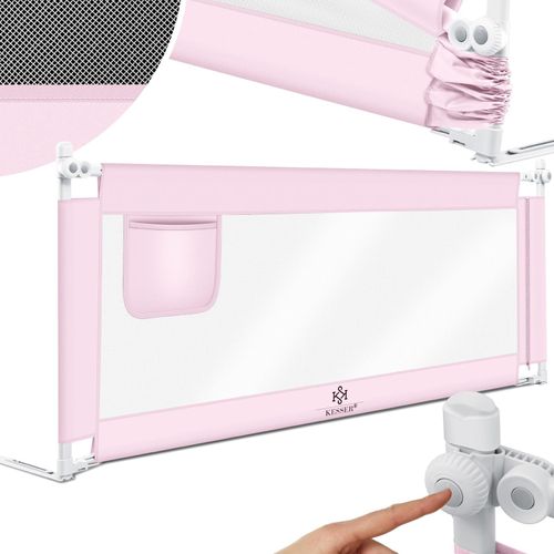 4260729112620 - Bettgitter Bettschutzgitter Kinderbettgitter für Kinder Babybettgitter Kinderbettschutzgitter Rosa 150cm - Rosa - Kesser 4260729112620 - Bettgitter Bettschutzgitter Kinderbettgitter für Kinder Babybettgitter Kinderbettschutzgitter Rosa 150cm - Rosa - Kesser