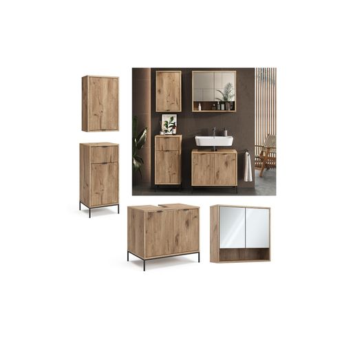 4066731444908 - Badmöbel-Set Eliza Viking Oak 4 Teile