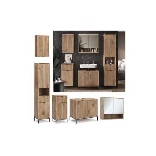 4066731444915 - Badmöbel-Set Eliza Viking Oak 5 Teile 4066731444915 - Badmöbel-Set Eliza Viking Oak 5 Teile