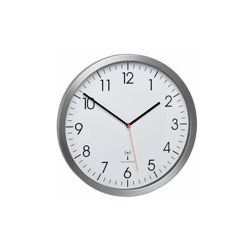 4009816029492 - Analoge Funk-Wanduhr mit Aluminium-Rahmen 4009816029492 - Analoge Funk-Wanduhr mit Aluminium-Rahmen