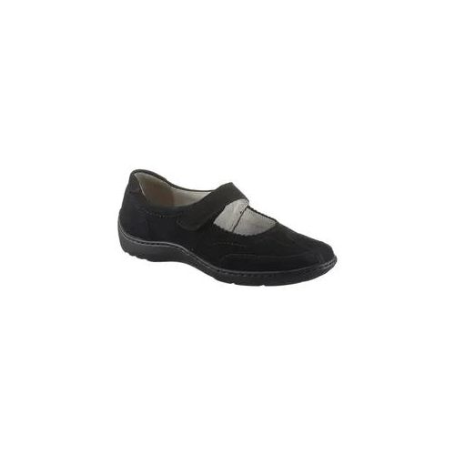 4057651419381 - Riemchenballerina WALDLÄUFER HENNI Damen Gr 7 (405) schwarz Nubukleder sportlich Schuhe Slipper Bequemschuh Klettschuh in komfortabler Weite H (=sehr weit) 4057651419381 - Riemchenballerina WALDLÄUFER HENNI Damen Gr 7 (405) schwarz Nubukleder sportlich Schuhe Slipper Bequemschuh Klettschuh in komfortabler Weite H (=sehr weit)