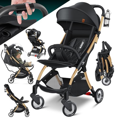 4255598333191 - KIDIZ® Kinderwagen Premium Kinderbuggy klappbar Liegebuggy Sportwagen Faltbar 360°Räder 5-Punkt Gurt Inkl Getränkehalter & Regenabdeckung verstellbare Rückenlehne & Sonnenverdeck 4255598333191 - KIDIZ® Kinderwagen Premium Kinderbuggy klappbar Liegebuggy Sportwagen Faltbar 360°Räder 5-Punkt Gurt Inkl Getränkehalter & Regenabdeckung verstellbare Rückenlehne & Sonnenverdeck