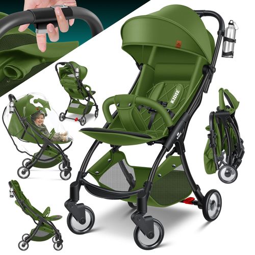 4255598333245 - KIDIZ® Kinderwagen Premium Kinderbuggy klappbar Liegebuggy Sportwagen Faltbar 360°Räder 5-Punkt Gurt Inkl Getränkehalter & Regenabdeckung verstellbare Rückenlehne & Sonnenverdeck 4255598333245 - KIDIZ® Kinderwagen Premium Kinderbuggy klappbar Liegebuggy Sportwagen Faltbar 360°Räder 5-Punkt Gurt Inkl Getränkehalter & Regenabdeckung verstellbare Rückenlehne & Sonnenverdeck