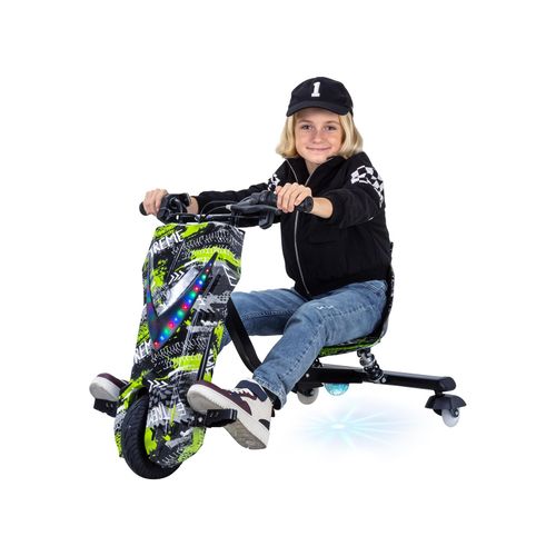 4056551206183 - Elektro-Drift-Trike für Kinder Drift-Scooter bis zu 15km h drosselbar Hupe LED-Driftrollen 360° (Grün Polo) 4056551206183 - Elektro-Drift-Trike für Kinder Drift-Scooter bis zu 15km h drosselbar Hupe LED-Driftrollen 360° (Grün Polo)