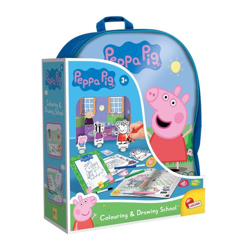 8008324095841 - Lisciani 95841 - Peppa Wutz Mal- und Zeichenschule mit Rucksack Malbuch zeichnen malen Zeichenset