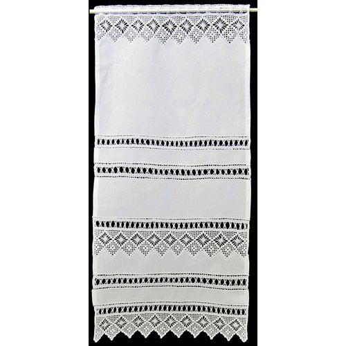 4250030868712 - Scheibengardine Spitzingsee Gr 2 weiß B40cm H90cm Baumwolle HOSSNER - ART OF HOME DECO Gardinen 4250030868712 - Scheibengardine Spitzingsee Gr 2 weiß B40cm H90cm Baumwolle HOSSNER - ART OF HOME DECO Gardinen