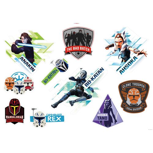 4036834178451 - KOMAR Wandtattoo Clone Wars Badges Wandtattoos 100x70 cm (Breite x Höhe) selbstklebendes Wandtattoo Gr B H 100 cm x 70 cm Kinder-Comic bunt Wandtattoos Wandsticker 4036834178451 - KOMAR Wandtattoo Clone Wars Badges Wandtattoos 100x70 cm (Breite x Höhe) selbstklebendes Wandtattoo Gr B H 100 cm x 70 cm Kinder-Comic bunt Wandtattoos Wandsticker