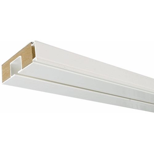 4016318076862 - Gardinenstange Liedeco 1-läufig Fixmaß verschraubt Holz Kunststoff weiß