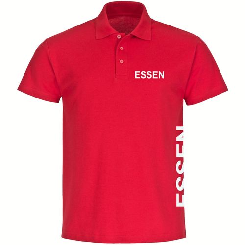 4068859562557 - multifanshop Poloshirt - Essen - Brust & Seite - Druck weiß - Polo