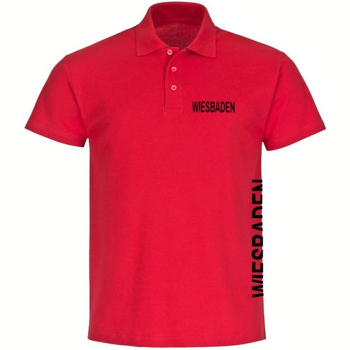 4068859593933 - multifanshop Poloshirt - Wiesbaden - Brust & Seite - Druck schwarz - Polo 4068859593933 - multifanshop Poloshirt - Wiesbaden - Brust & Seite - Druck schwarz - Polo