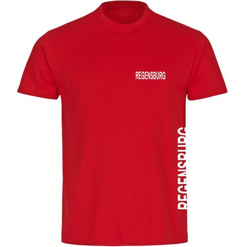 4068859573072 - multifanshop Kinder T-Shirt - Regensburg - Brust & Seite - Druck weiß - Kind