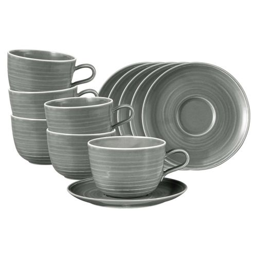 4262487295959 - Milchkaffeetassen mit Untertassen Terra 400 ml 6er Set