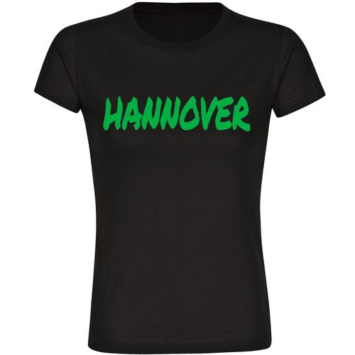 4068859517083 - multifanshop Damen T-Shirt - Hannover - Textmarker - Druck grün - Frauen