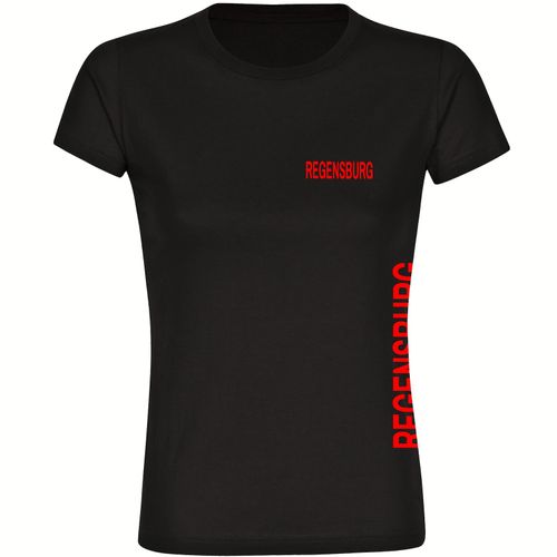 4068859572778 - multifanshop Damen T-Shirt - Regensburg - Brust & Seite - Druck rot - Frauen 4068859572778 - multifanshop Damen T-Shirt - Regensburg - Brust & Seite - Druck rot - Frauen