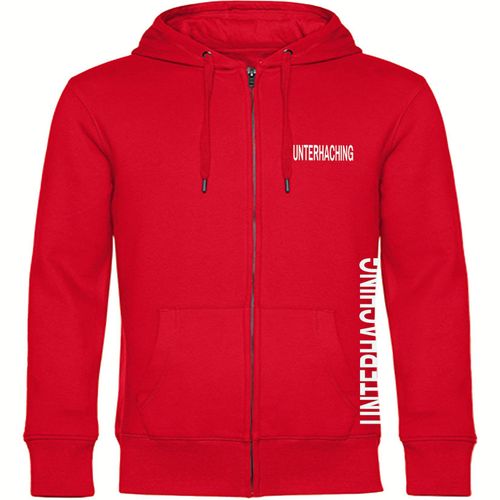 4068859590420 - multifanshop Kapuzen Sweatshirt Jacke - Unterhaching - Brust & Seite - Druck weiß - Sweat 4068859590420 - multifanshop Kapuzen Sweatshirt Jacke - Unterhaching - Brust & Seite - Druck weiß - Sweat