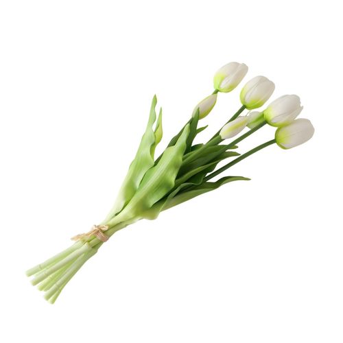 4066076497270 - Dekostrauß Tulpen künstlich 40 cm weiß 4066076497270 - Dekostrauß Tulpen künstlich 40 cm weiß