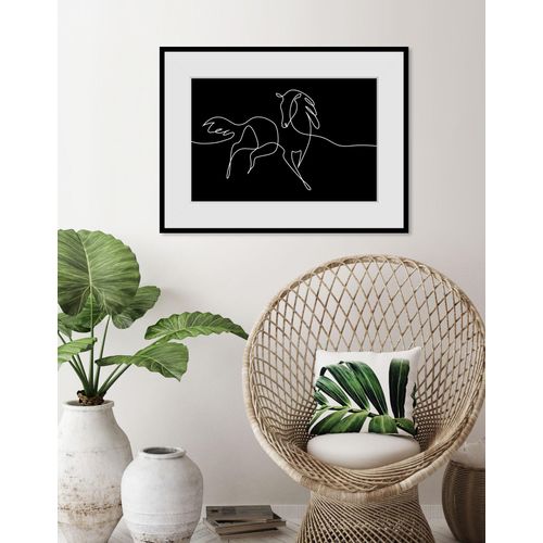 4049009841067 - Bild QUEENCE Dia Bilder Gr B H 50 cm x 40 cm Wandbild Querformat 1 St schwarz Bild Kunstdruck Bilder mit Rahmen