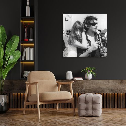 4067437105971 - Acrylglasbild »Jane & Serge« Schwarz-Weiss-Frau-Mann-Stars-Foto-Film Fine Art-Print in Galeriequalität