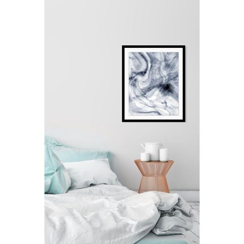 4049009847861 - Bild QUEENCE Tasha grau (farbe rahmen schwarz farbe bild(er) grau) B30cm H40cm Acrylglas Papier Holz Bilder HD Premium Poster-Druck inkl Holzrahmen