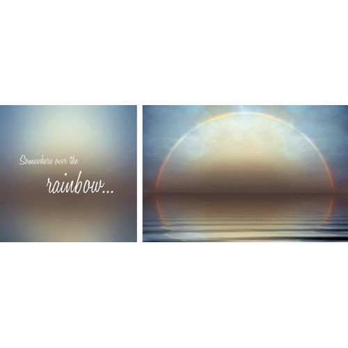 4049009355069 - Leinwandbild »Rainbow« Himmel-Himmelsbilder-Kunst-Modern-Spa-Spa Bilder-Sprüche-Sprüche & Texte-Schriftzug-Schriftzüge-Liebessprüche-Sonnenaufgang-Seelandschaft (Set) Premium-Leinwandstoff Handarbeit aus Deutschland Spruch 2er Set