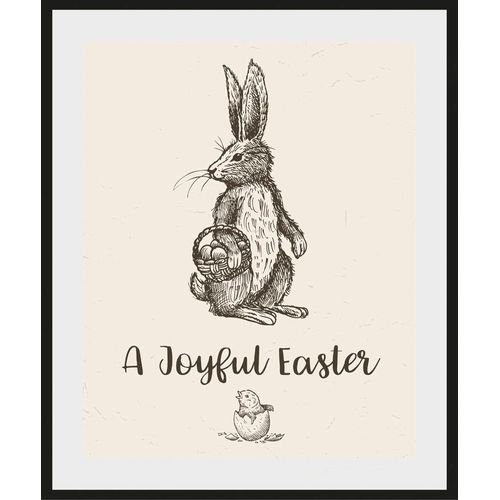 4049009864837 - Bild »Ahmano« Hase-Hasen-Haustiere-Kunst-Schwarz-Weiss-Ostern (1 St) HD Premium Poster-Druck inkl Holzrahmen