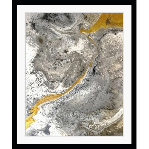 4049009848165 - Bild QUEENCE Alison Bilder Gr B H 30 cm x 40 cm Wandbild Abstrakt Hochformat goldfarben (gold grau) Kunstdrucke Marmor gerahmt Muster Abstrakt