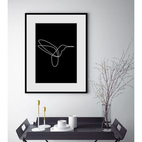 4049009841814 - Bild QUEENCE Flash Bilder Gr B H 40 cm x 50 cm Wandbild Hochformat 1 St schwarz Bild Kunstdruck Bilder mit Rahmen