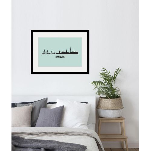 4049009837688 - Bild QUEENCE Hamburg Skyline Bilder Gr B H 40 cm x 30 cm Wandbild Städte Querformat 1 St blau Bild Kunstdruck Bilder mit Rahmen 4049009837688 - Bild QUEENCE Hamburg Skyline Bilder Gr B H 40 cm x 30 cm Wandbild Städte Querformat 1 St blau Bild Kunstdruck Bilder mit Rahmen