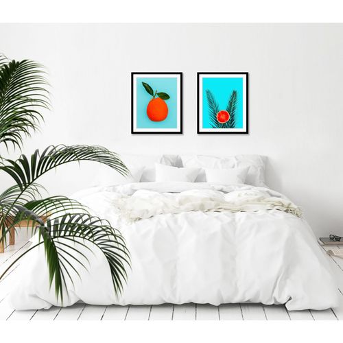 4049009922339 - Bild QUEENCE Sean Bilder Gr B H 40 cm x 50 cm Wandbild Hochformat 1 St orange Bild Kunstdruck Bilder mit Rahmen