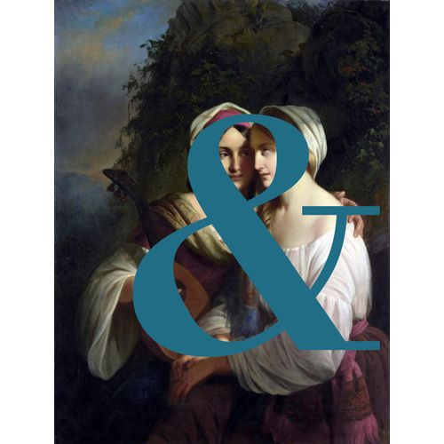 4049009363200 - Acrylglasbild »Liebespaar mit Farbklecks« Kunst-Gemälde-Frau-Bilder von Liebespaaren-Historische Persönlichkeiten-Formen-Mann Fine Art-Print in Galeriequalität