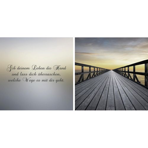 4049009352921 - Leinwandbild »Weg in die Zukunft« Steg-Sonnenaufgang-Himmel-Kunst-Modern-Spa-Spa Bilder-Sprüche-Sprüche & Texte-Schriftzug-Schriftzüge (Set) Premium-Leinwandstoff Handarbeit aus Deutschland Spruch 2er Set 4049009352921 - Leinwandbild »Weg in die Zukunft« Steg-Sonnenaufgang-Himmel-Kunst-Modern-Spa-Spa Bilder-Sprüche-Sprüche & Texte-Schriftzug-Schriftzüge (Set) Premium-Leinwandstoff Handarbeit aus Deutschland Spruch 2er Set