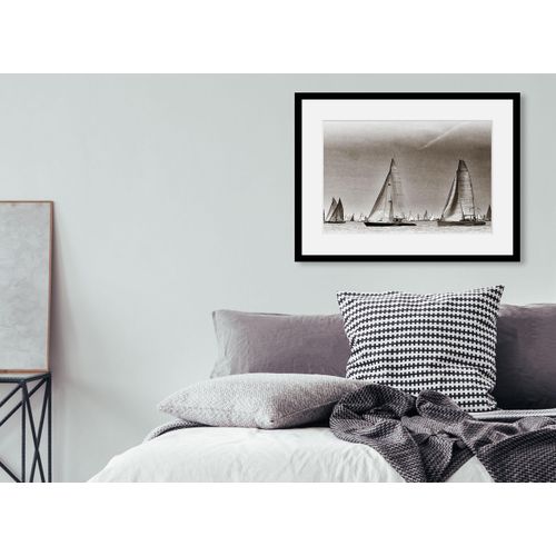 4049009839774 - Bild QUEENCE Jonah Bilder Gr B H 50 cm x 40 cm Wandbild Schiffe Querformat 1 St weiß Bild Kunstdruck Bilder mit Rahmen 4049009839774 - Bild QUEENCE Jonah Bilder Gr B H 50 cm x 40 cm Wandbild Schiffe Querformat 1 St weiß Bild Kunstdruck Bilder mit Rahmen