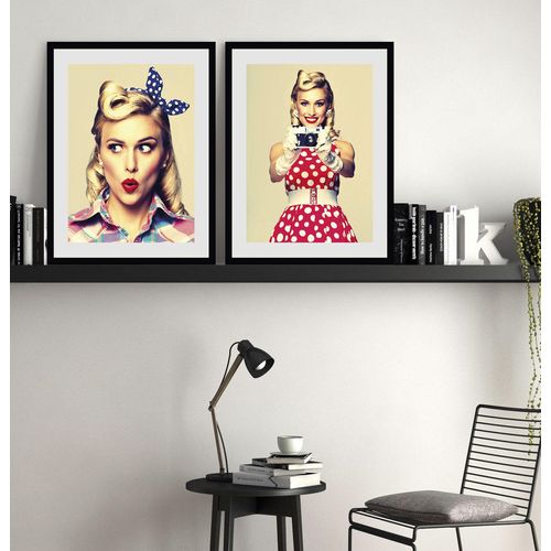 4049009830863 - Bild »Lady« Frau-Bilder von Frauen-Art-Kunst-Fashion-Mode-Magazincover (1 St) HD Premium Poster-Druck inkl Holzrahmen