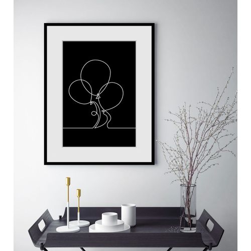 4049009841722 - Bild QUEENCE Henry Bilder Gr B H 40 cm x 50 cm Wandbild Hochformat 1 St schwarz Bild Kunstdruck Bilder mit Rahmen