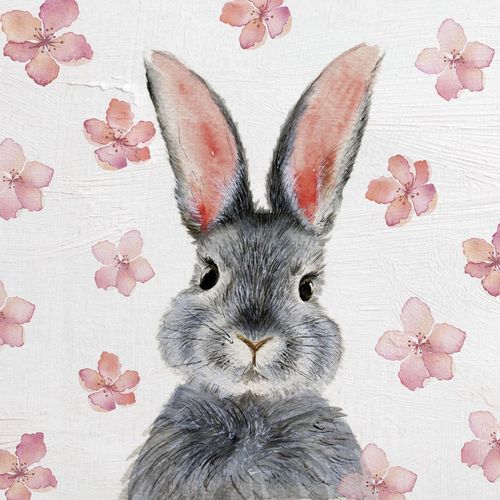 4049009864431 - Leinwandbild »Abraskus« Hase-Hasen-Blumen-Blumenbilder (1 St) Premium-Leinwandstoff Handarbeit aus Deutschland