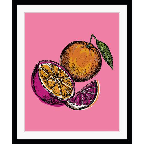 4049009894315 - Bild QUEENCE Mara Bilder Gr B H 30 cm x 40 cm Wandbild Orange Hochformat orange (orange pink) Kunstdrucke gerahmt Obst