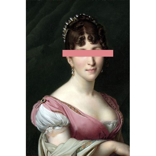 4049009352907 - Acrylglasbild »Frau mit Farbklecks« Kunst-Gemälde-Frau-Bilder von Frauen-Historische Persönlichkeiten-Formen Fine Art-Print in Galeriequalität