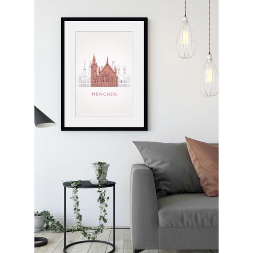 4049009840053 - Bild »München Church« Gebäude-Kirche-Religion-München-Deutschland-Kunst (1 St) HD Premium Poster-Druck inkl Holzrahmen