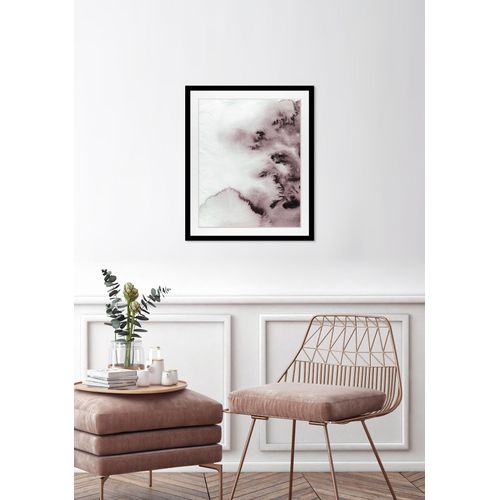 4049009847786 - Bild QUEENCE Halim Bilder Gr B H 40 cm x 50 cm Wandbild Abstrakt Hochformat 1 St grau Bild Kunstdruck Bilder mit Rahmen