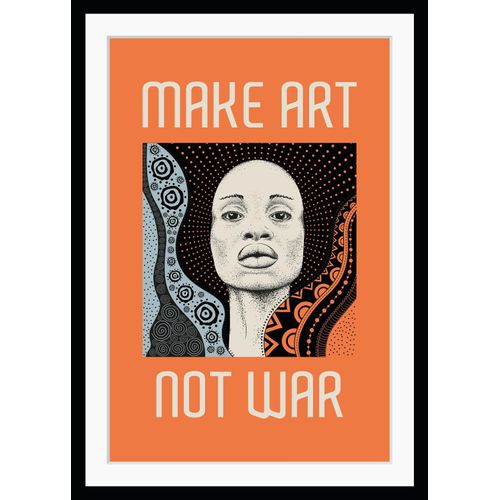 4049009891925 - Bild QUEENCE MAKE ART NOT WAR Bilder Gr B H 40 cm x 50 cm Wandbild Sprüche & Texte Hochformat orange Kunstdrucke Spruch Frau Abstrakt gerahmt 4049009891925 - Bild QUEENCE MAKE ART NOT WAR Bilder Gr B H 40 cm x 50 cm Wandbild Sprüche & Texte Hochformat orange Kunstdrucke Spruch Frau Abstrakt gerahmt