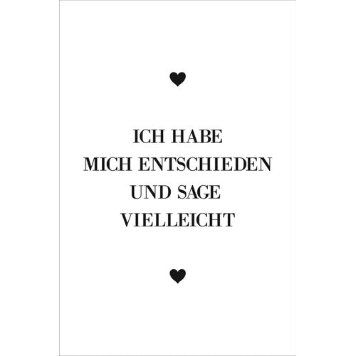 4049009067313 - Acrylglasbild »Spruch« Herz-Herzbilder-Schwarz-Weiss-Herzen-Sprüche & Texte-Sprüche Fine Art-Print in Galeriequalität